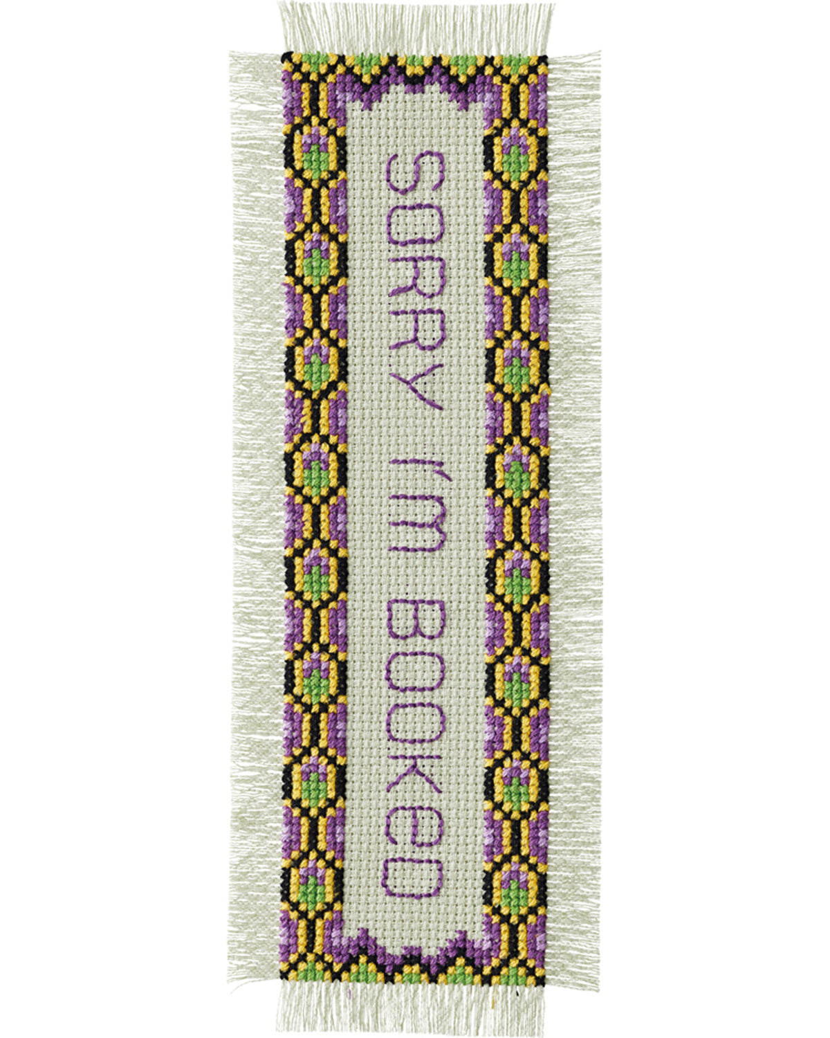 Broderikit - Bokmärke med mönstrad bård