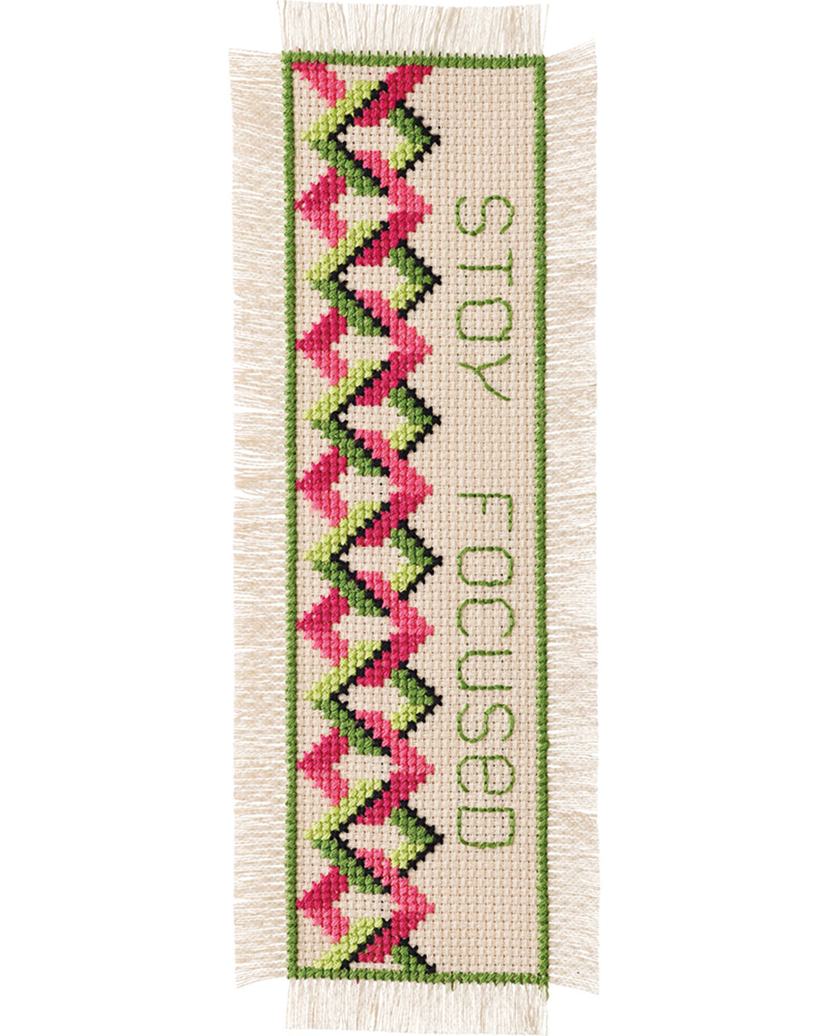 Broderikit - Bokmärke med mönstrad bård