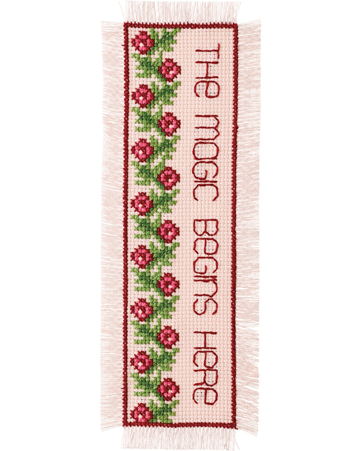 Broderikit - Bokmärke med mönstrad bård
