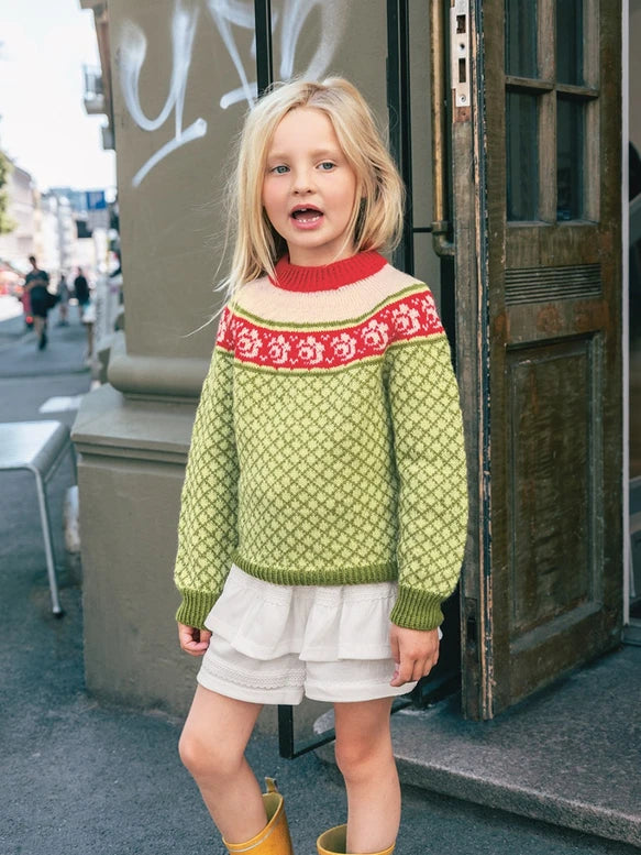 Sandnes - 2509 Norska Ikoner Junior - 05 Blome genser junior (norska)