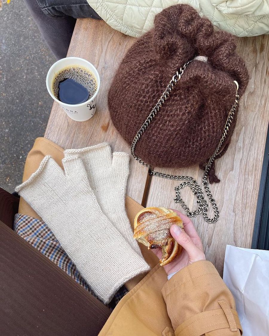 PetiteKnit - Liner for round bottom bag - 58 cm - Natural