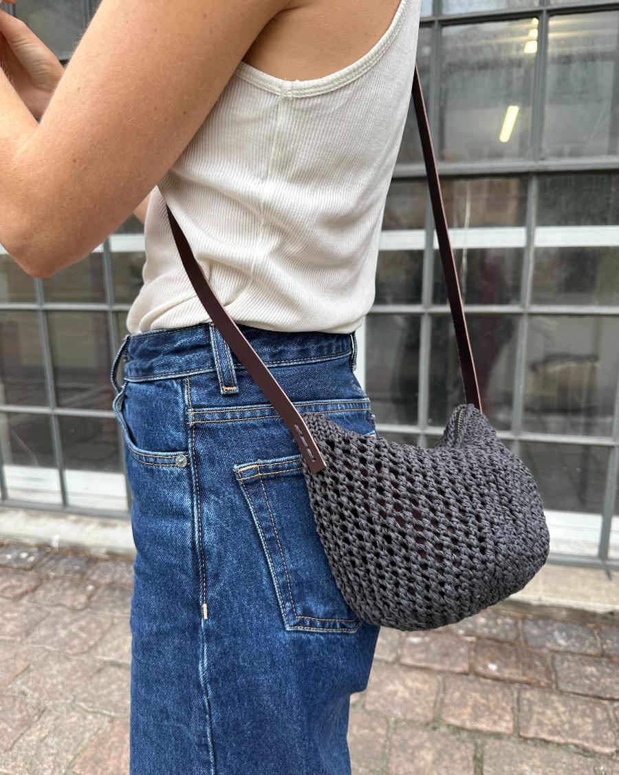 PetiteKnit - Foder till väska med rund botten - 58 cm - Brun