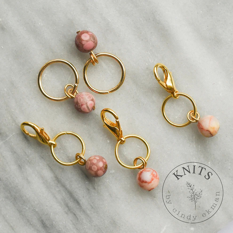 Knitting marker set - Dusty pink