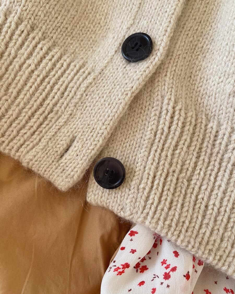 PetiteKnit - Champagne Cardigan