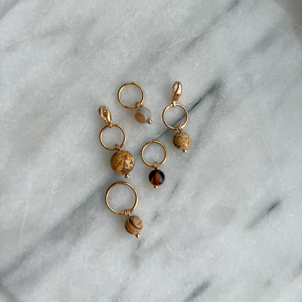 Knitting marker set - Brown