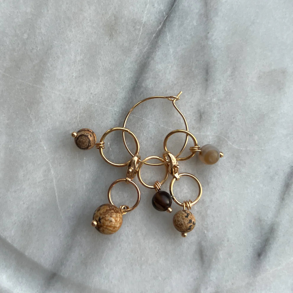 Knitting marker set - Brown