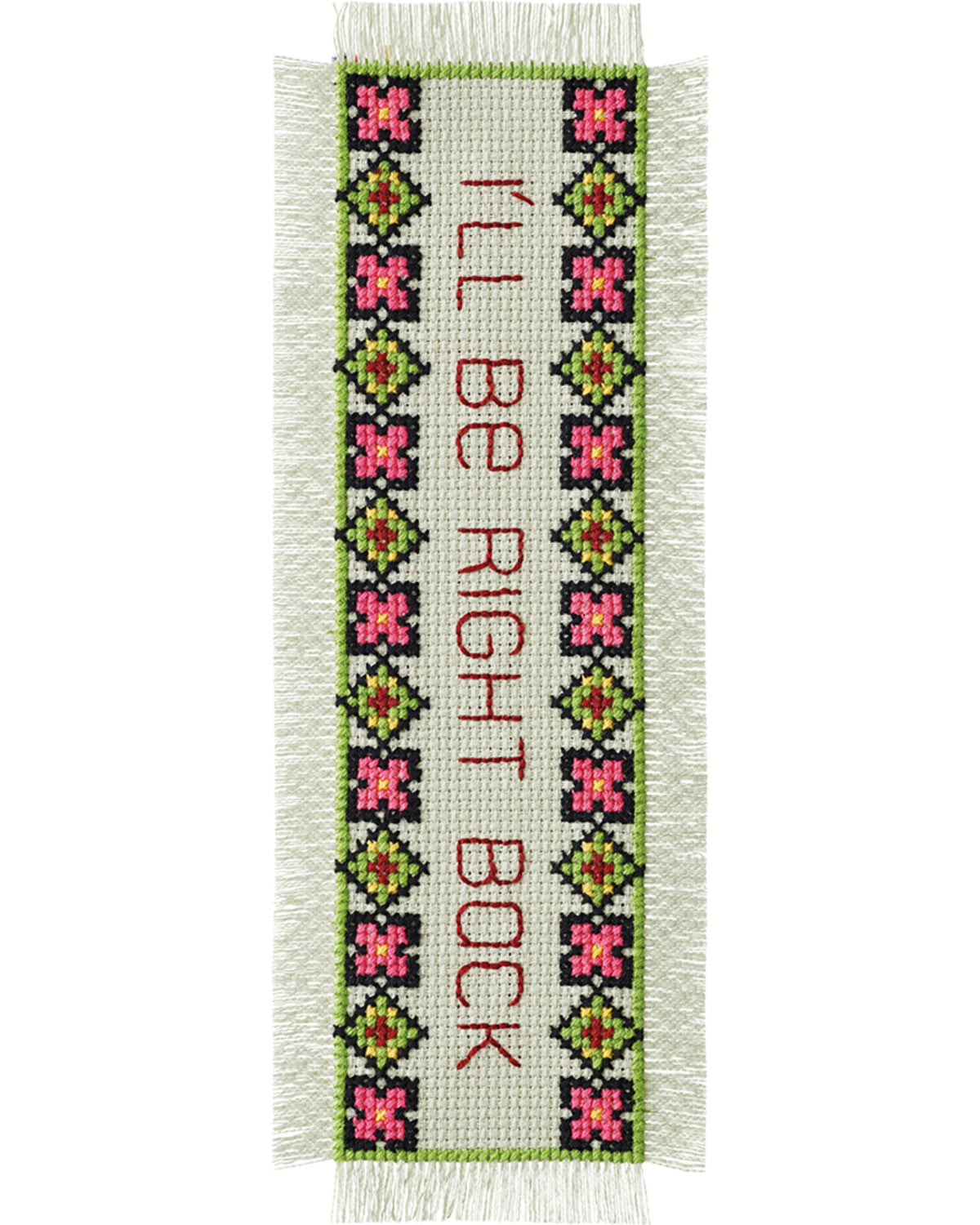 Broderikit - Bokmärke med mönstrad bård