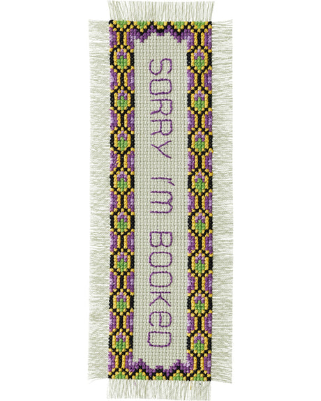 Broderikit - Bokmärke med mönstrad bård
