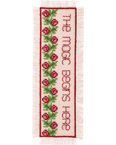 Broderikit - Bokmärke med mönstrad bård