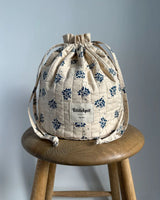 PetiteKnit - Get Your Knit Together Bag - Midnight Blue Flower