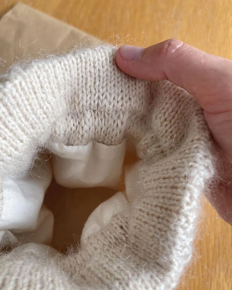 PetiteKnit - Foder till väska med rund botten - 48 cm - Natur