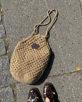 PetiteKnit-läderlabel - Mörkbrun (stor)