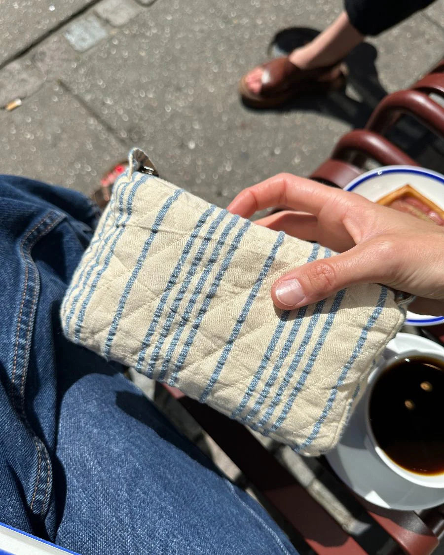 PetiteKnit - Knitter's Tool Clutch - Striped Seersucker