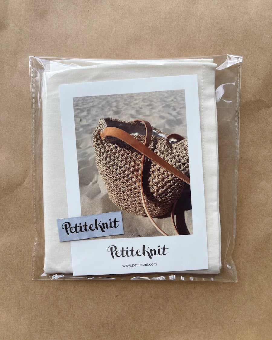 PetiteKnit - Liner for round bottom bag - 68 cm - Natural